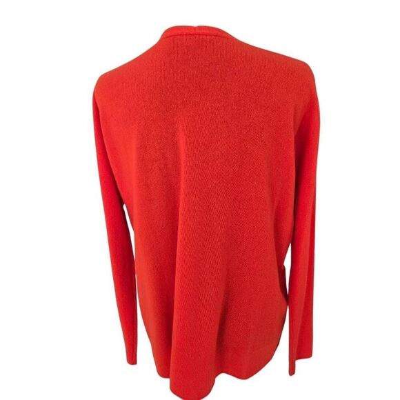 Vince Womens Orange V Neck Pullover Cashmere Sweater Size Small - Picture 4 of 11